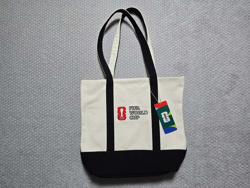FIFA World Cup Canvas Tote Bag Black White